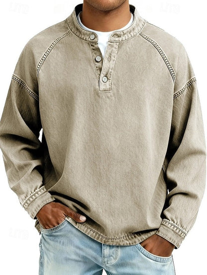 BROMLEY RELAXED HENLEY SWEATSHIRT