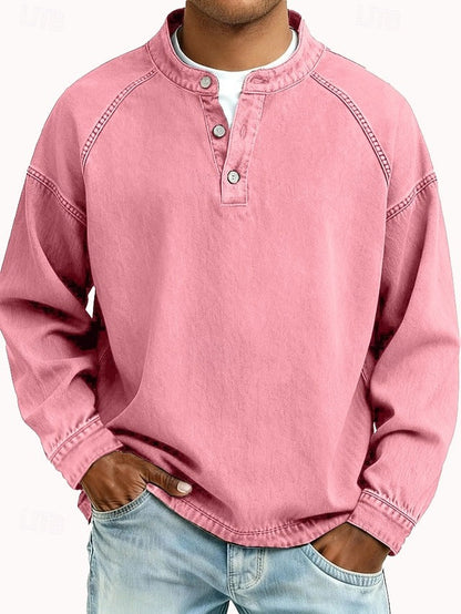 BROMLEY RELAXED HENLEY SWEATSHIRT